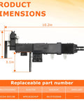 Heavy Duty Washer Door Lock Switch Replacement For Front Load Washers with dimensions and part numbers displayed