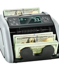 Hella Reliable Money Counter Machine With Legit Counterfeit Detection And Smooth Value Tracking Featuring Ultraviolet And Infrared Sensors Plus No Sweat Batch Sorting For Shop Bosses showing banknotes being counted.