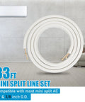 33-foot insulated line set for ductless mini split AC and heat pump systems, 1/4 and 3/8 inch fittings, universal size