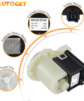 Hella Reliable Heavy Duty 280187 8181684 Washer Drain Pump Motor showing 110-127V specifications and design details.