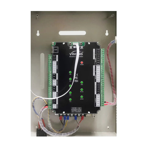 Four Door Network Access Control System Kit With Panel Controller And Metal Cabinet