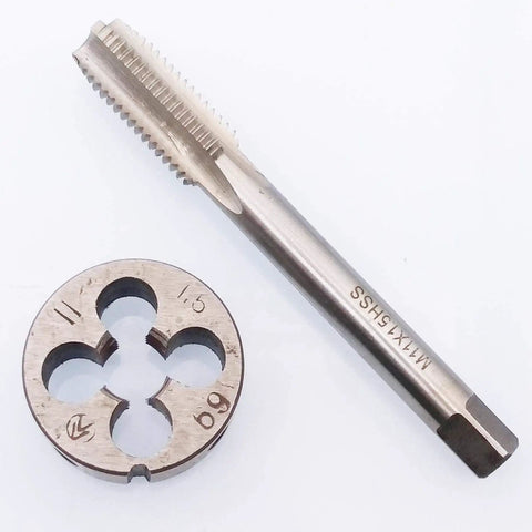 Metric M11 x 1.5mm Tap and Die Set For Right Hand Threads Pro Grade High Speed Steel HSS Tool Kit With 84mm Tap And 30mm Die OD 11mm Head Includes 1 Tap And 1 Die Ready To Use