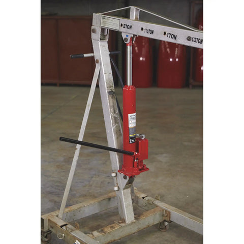 Top Tier 8 Ton Long Ram Air Hydraulic Jack With Single Piston Clevis Base Heavy Duty Steel Frame Rust Guard Finish Built Rock Solid For Backyard Garage And Local Mechanic Shop Daily Tasks