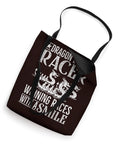 Dragon Boat Racer Tote Bag For Paddlers Who Crush Races With A Smile, Ideal Race Day Gear, Durable Canvas, 16x16 black tote