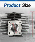 Yamaha PW80 Engine Gasket And Piston Ring Kit Replacement For 1983-2006 PW80 Models, cylinder with size dimensions marked
