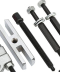Heavy Duty 9 Piece Bearing Separator Puller Tool Kit With Adjustable Jaws And Extension Rods For Auto Wheel Hub Pinion Axle Repair Remove Stubborn Bearings From Tight Spots Without Damaging Parts Super Tough Metals With Nice Abs Storage Case, metal jaws and rods
