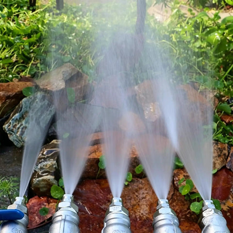 4 Pack 65 Degree Flat Fan Spray Nozzles 1/8 NPT Stainless Steel 304 Rust Resistant High Temp Durable Industrial Sprayers With Clog Proof Internal Channels For Smooth Even Coverage And Long Lasting Performance on garden rocks