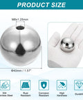 Pro Grade Stainless Steel Ball Knob Handle 40mm 304 Rustproof M8x1.25 Thread Round Solid Decorative Screw Cap Cover