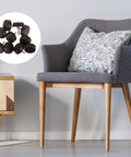 40 Pack Brown Nylon Furniture Glide Pads With Steel Pins For Round Chair Legs Floor Protectors next to gray chair