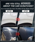 Before and after images showing car scratch removal using Nano Sparkle Cloth Car Scratch Remover Kit For Light Scratches And Swirl Marks.
