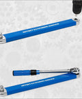 Ratchet Wrench Extender For Hard To Reach Spots, Universal Offset Extension Bar with adapters, high carbon steel, blue color