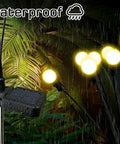 Solar Powered Firefly Lights Outdoor 10 Pack Waterproof Garden Pathway Lights With Swaying Stems Warm White LEDs Dusk To Dawn