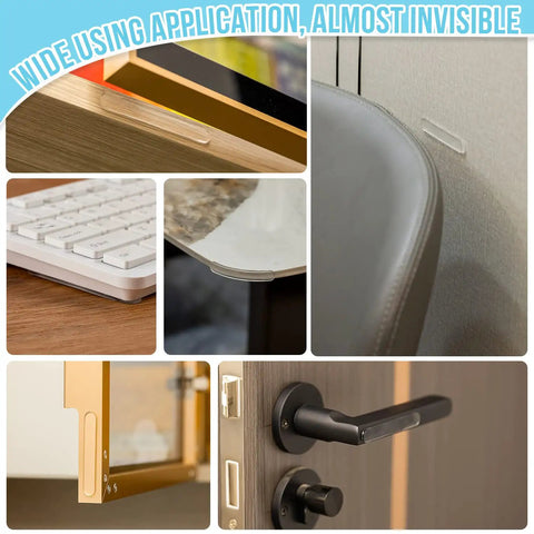 Clear Stick-On Cabinet Door Bumpers Pack Of 40 For Quiet Closings And Wall Protection on various surfaces