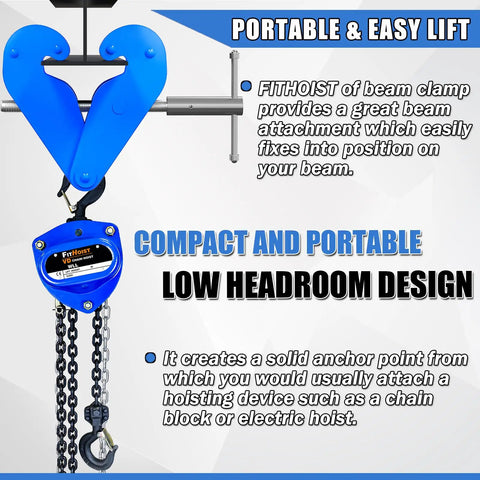 Built Like A Tank 4400 Lbs I Beam Clamp For Rigging Heavy Duty Steel Lifting Clamp With Wide Adjustable Flange Rock Solid 2 Ton Workhorse Gear That Crushes Weight On Any Jobsite Build Project Today