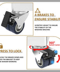Mobile Fridge Stand Base With Wheels showing lockable swivel casters for adjustable furniture dolly and reinforced lift.