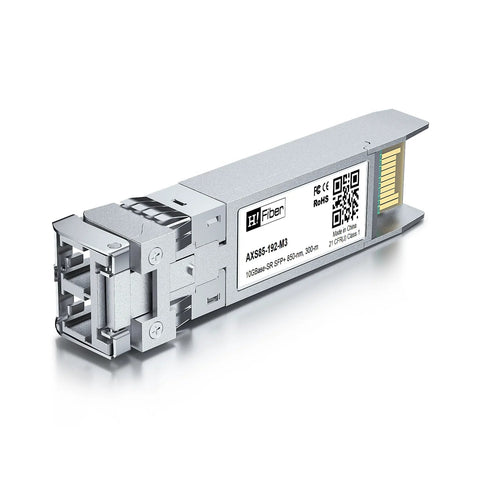 H!Fiber 10G SFP+ LC multimode SR transceiver module, 850nm, 300m (single module)