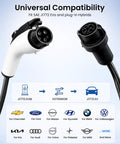 Hella Reliable 21 Foot J1772 EV Extension Cord 50 Amp Level 2 Electric Vehicle Charging Cable with J1772 plug for compatibility.
