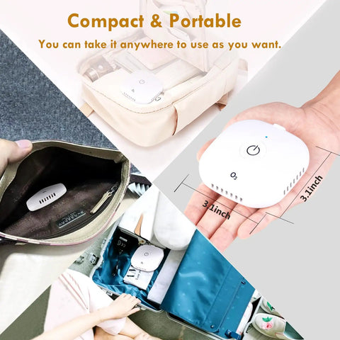 Compact Do It All Portable Household Large Cleaning Bag With Multifunctional Waterless Cleaner Machine shown in hand and bag.