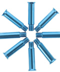 Top Notch Alloy Kit Includes 8 Blue Axle Screws Spacers For Inline Roller Skates Repair Hardware Maintenance Tools For Riders Upgrading Rig Ensuring Smooth Ride Without Loose Parts Hurting Session At Park Ready To Pop Off Your Setup.