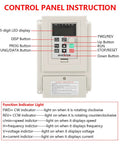 Industrial 220V 4kW Inverter For Spindle Motor Speed Control Converts Single Phase To 3 Phase Adjustable Frequency Drive control panel