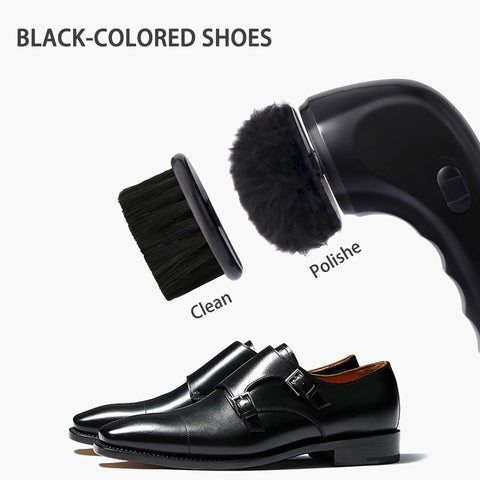 Advanced Electric Shoe Cleaner And High Torque Polisher Brush Featuring Portable Usb Recharge For Detailed Sneaker And Leather Grooming Routine That Keeps Your Favorite Sneaks Looking Crisp And Fly All Season Long with black boots and brush attachments.