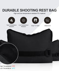 Range Ready Outdoor Shooting Rest Bags with high and low temperature resistant PU material, black, durable and waterproof.