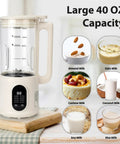 8 In 1 Nut Milk Maker With 40 Oz Capacity For Plant Based Milks Like Almond Oat And Soy Milk Auto Clean 12 Hour Timer