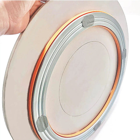 Base of Large Round Marble Lazy Susan 12mm Thick 31.5 Inch Rotating Serving Turntable with rubber grip.