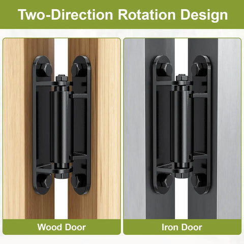 Heavy Duty Gate Hinges 7-Inch Silent Bearing Outdoor Gate Hardware, Stainless Steel Strength For Any Weather, Waterproof And Rust-Resistant, Easy Install With Included Screws on wood and iron doors