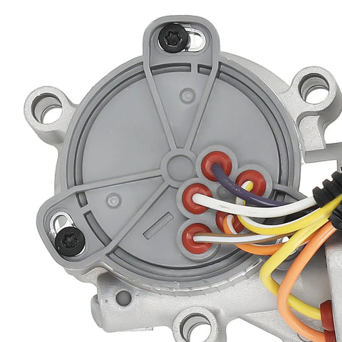 Transfer Case Shift Motor 600-802 For 4WD Drop-In Replacement Fits Ford Expedition 1997-2002, F-150 1996-2003, F-150 Heritage 2004, F-250 1996-1999, F-250 HD 1997, Lobo 2001-2003, Lincoln Navigator 1999-2002 on silver housing with wiring