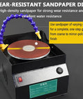 Wear-resistant sandpaper disc on electric knife sharpener for high durability and water resistance, 150mm size.