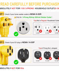 Instructions for using NEMA 6-50P to 14-50R EV Charger Adapter Cord For Tesla And Other EVs 50 Amp 240V Level 2 Charging