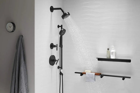 Wall Mount Supply Elbow With Check Valve For Handheld Shower Hose Low Profile Brass Elbow For Hand Shower System Boss Matte Black Finish Durable Build And Easy Install For Modern Bathrooms