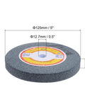5-Inch Bench Grinding Wheel Aluminum Oxide 80 Grit For Surface Grinding Beefy Durability With Sharp Cutting Edge and Measurements