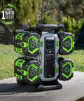 Gasless 1400W Portable Power Station With Two 56V 6Ah Batteries And Charger, Pure Sine Inverter For Home And Outdoor Use on table