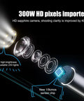 300W HD sapphire camera lens showcasing 6 LED lights and sensor chip for Heavy Duty Borescope Camera With Bendable Endoscope Lens For Tight Squeeze Diagnostics And Real Time Video Feed Slick Waterproof Inspection Rig That Gonna Nail Every Hard To Reach Job.
