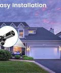 Set It And Forget It Dusk To Dawn Photocell Sensor With Swivel Mount on house showing easy installation for day night lighting