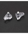 Heavy Duty 5mm Clear Shelf Pins 400 Pieces Rock Solid Cabinet Hardware showing clear pins with metallic tips for secure shelving.