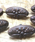 Old School Cast Iron Drawer Pull Set 20 Piece Vintage Victorian Style Oval Barn Door Handles For Cabinets And Furniture Antique Hardware