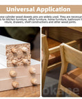 508 Piece Wooden Dowel Pin Set With Center Points In Four Sizes used in furniture assembly and repair applications