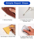 Step-by-step use of Drywall Repair Kit With Putty And Plaster Tape And Patches For Quick Crack And Nail Hole Fixes