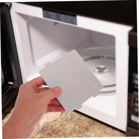 Installing Universal Fit Microwave Mica Sheet for High Heat Insulation and Protection inside a microwave oven