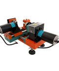 Intsuprmai Dual Motor Mini Wood Lathe Machine with dual spindles and adjustable speed for soft metal turning and DIY projects.