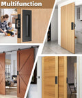 Various uses of the 6 Inch Pocket Door Hardware Set Complete 304 Stainless Steel Kit with Pop Out Ring Handle in home settings