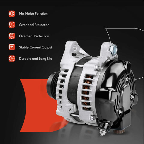 Top-Notch Alternator For Toyota Camry 2012 2013 2014 2015 RAV4 2009 2010 2011 2012 Scion tC 2011 2012 2013 2014 2015 2.5L 12V 100A CW 6-Groove Pulley Replace 27060-36010 104210-2270