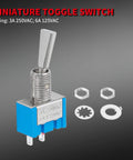 Mini SPST Toggle Switch On Off 2 Position Slick Flat Micro Toggle For DIY Projects Cars Trucks And Home Appliances