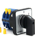 40A Rotary Changeover Switch for Industrial Power Control with 660V Rating, 3 Position ON OFF ON, 2 Poles, 8 Terminals