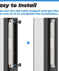 Installation of Stainless Steel U Channel Shower Door Magnet With Screws For Swing Doors And Strike Jamb Heavy Duty Magnetic Seal Kit