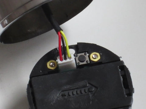 Interior view of Electronic Door Knob With Front Keypad, Spring Latch Lock, DIY Install, Left or Right Handed, showing wiring detail