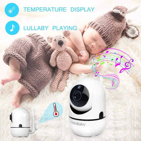 Baby Monitor With Remote Pan Tilt And Zoom Camera And 3.2 Inch LCD Screen Black No Brainer Plug And Play Setup